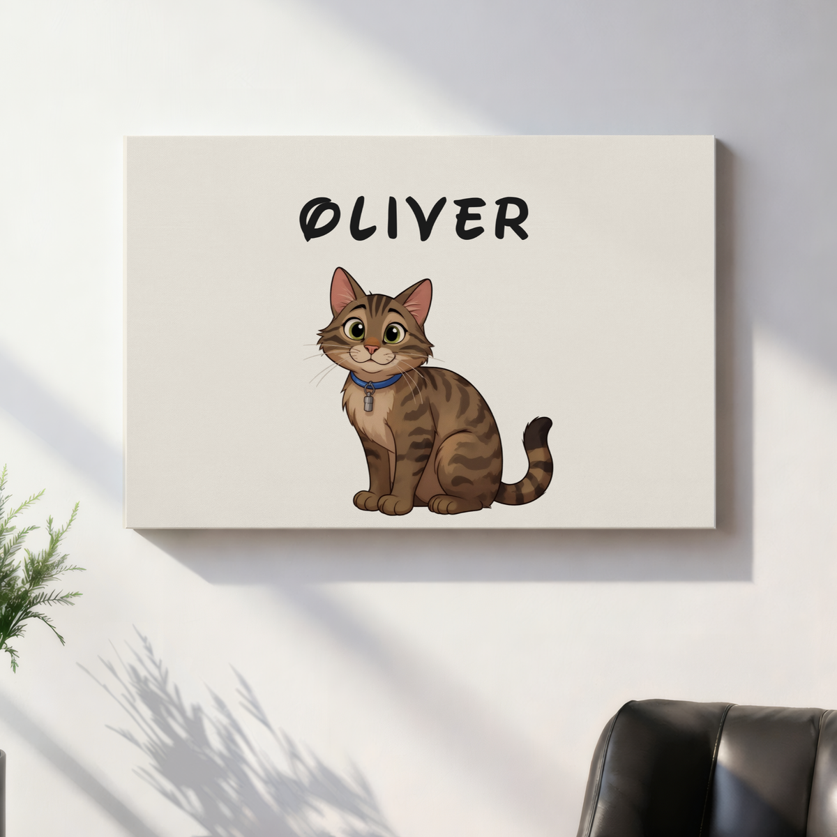 Custom Pet Portrait Thick Canvas — Personalized Pet Wall Art