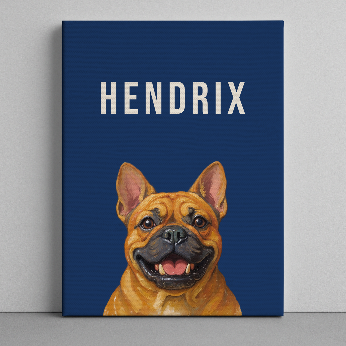 Custom Pet Portrait Thick Canvas — Personalized Pet Wall Art