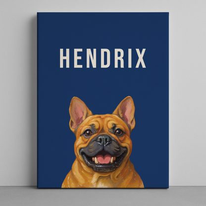 Custom Pet Portrait Thick Canvas — Personalized Pet Wall Art