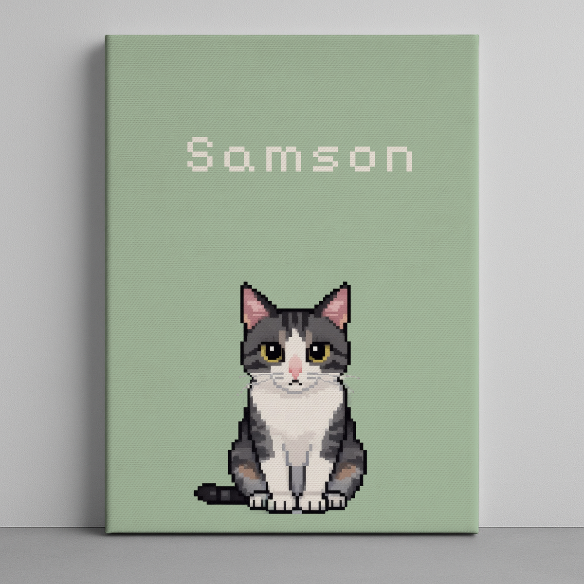 Custom Pet Portrait Thick Canvas — Personalized Pet Wall Art