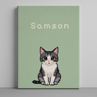 Custom Pet Portrait Thick Canvas — Personalized Pet Wall Art