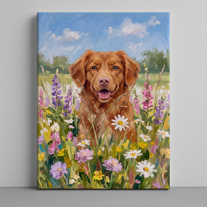 Custom Pet Portrait Thick Canvas — Personalized Pet Wall Art