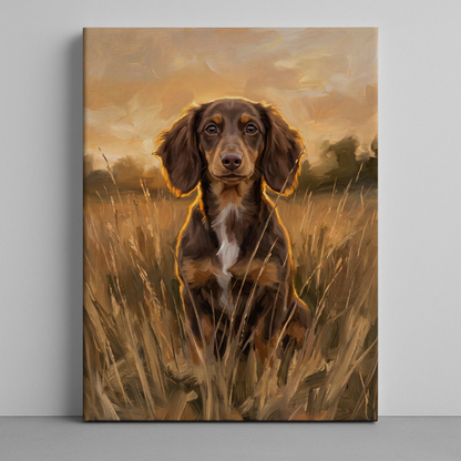 Custom Pet Portrait Thick Canvas — Personalized Pet Wall Art