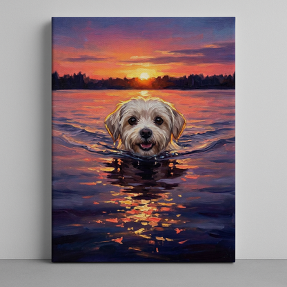 Custom Pet Portrait Thick Canvas — Personalized Pet Wall Art