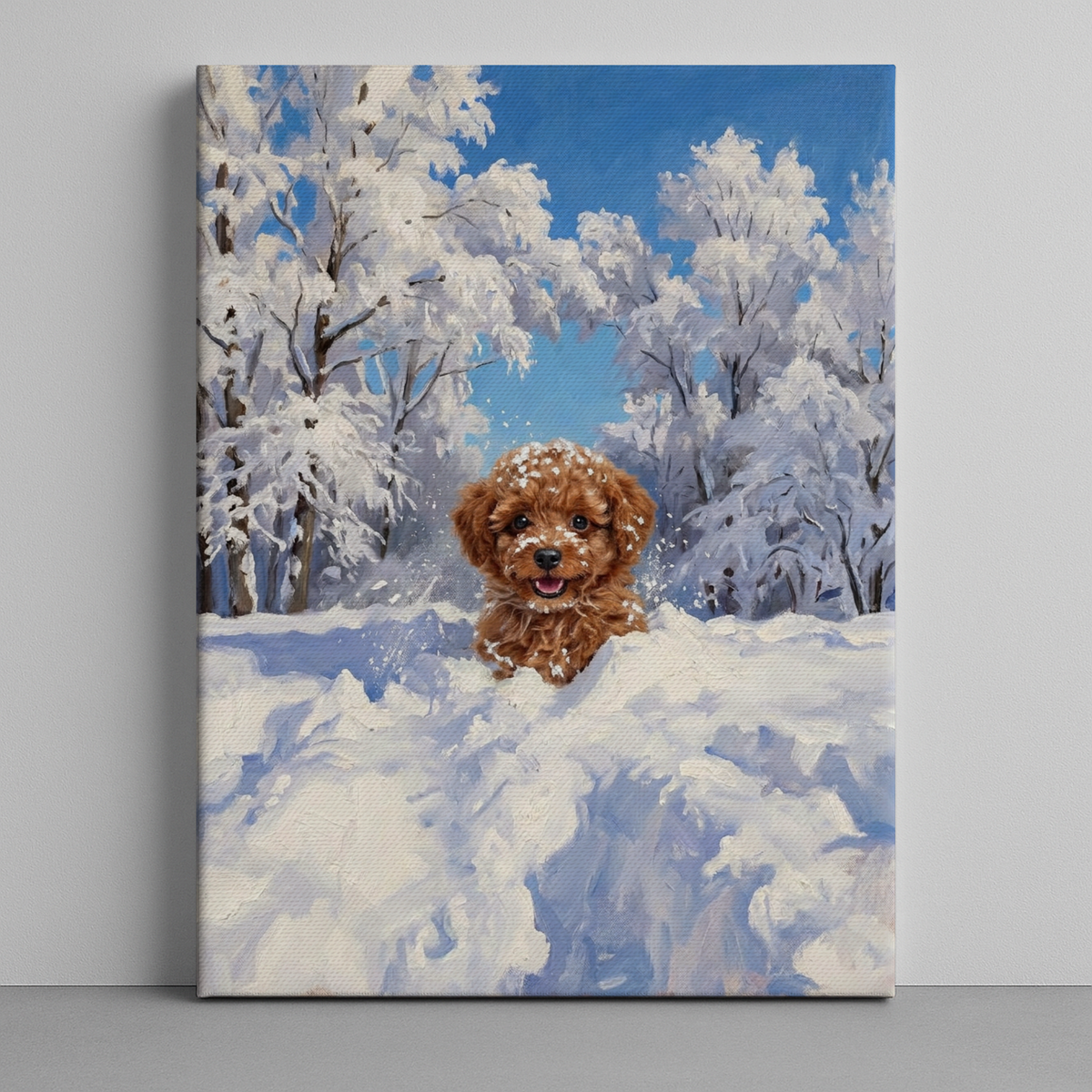 Custom Pet Portrait Thick Canvas — Personalized Pet Wall Art